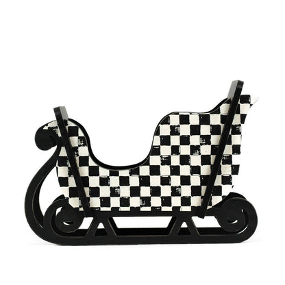 Wood Checkered Sleigh