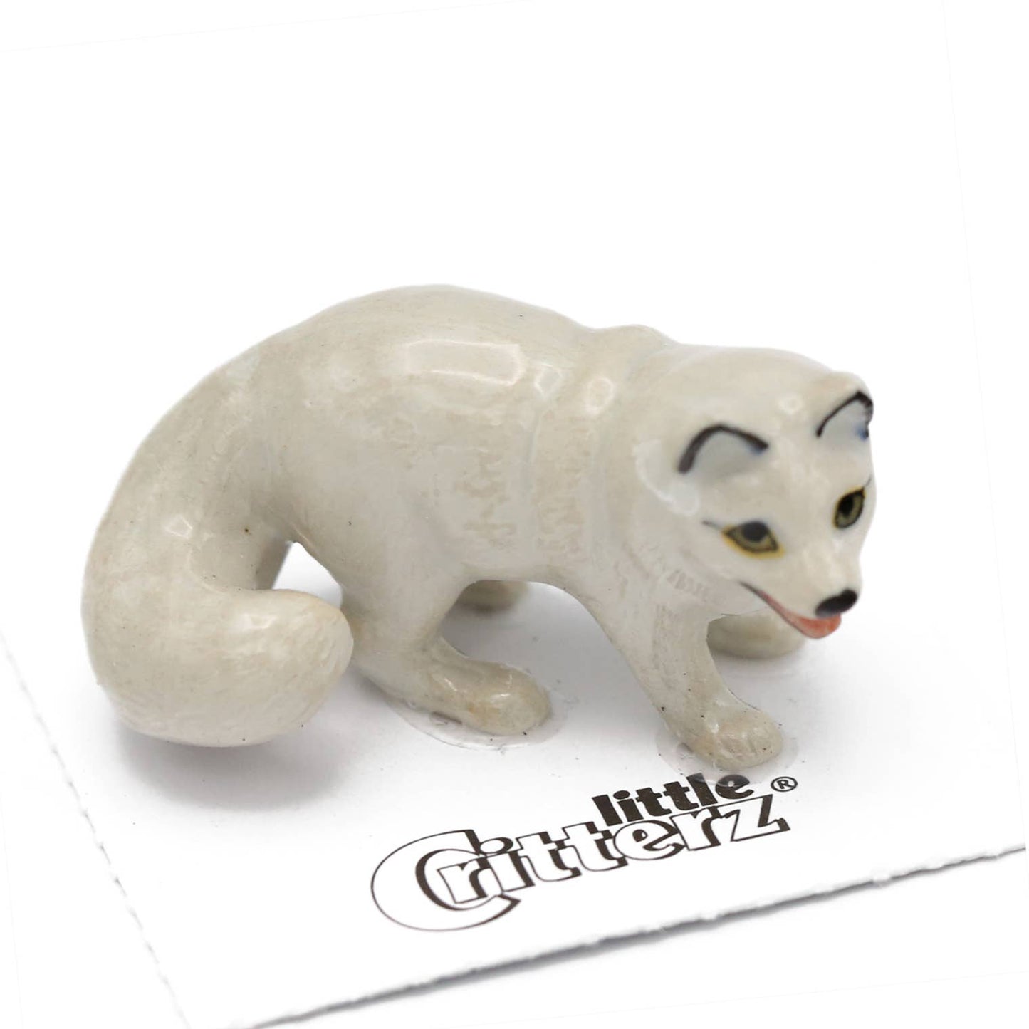Blizzard Arctic Fox Porcelain Miniature