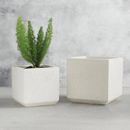 White Square Pot LG