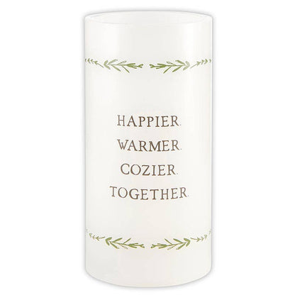 LED Candle "Happier, Cozier"