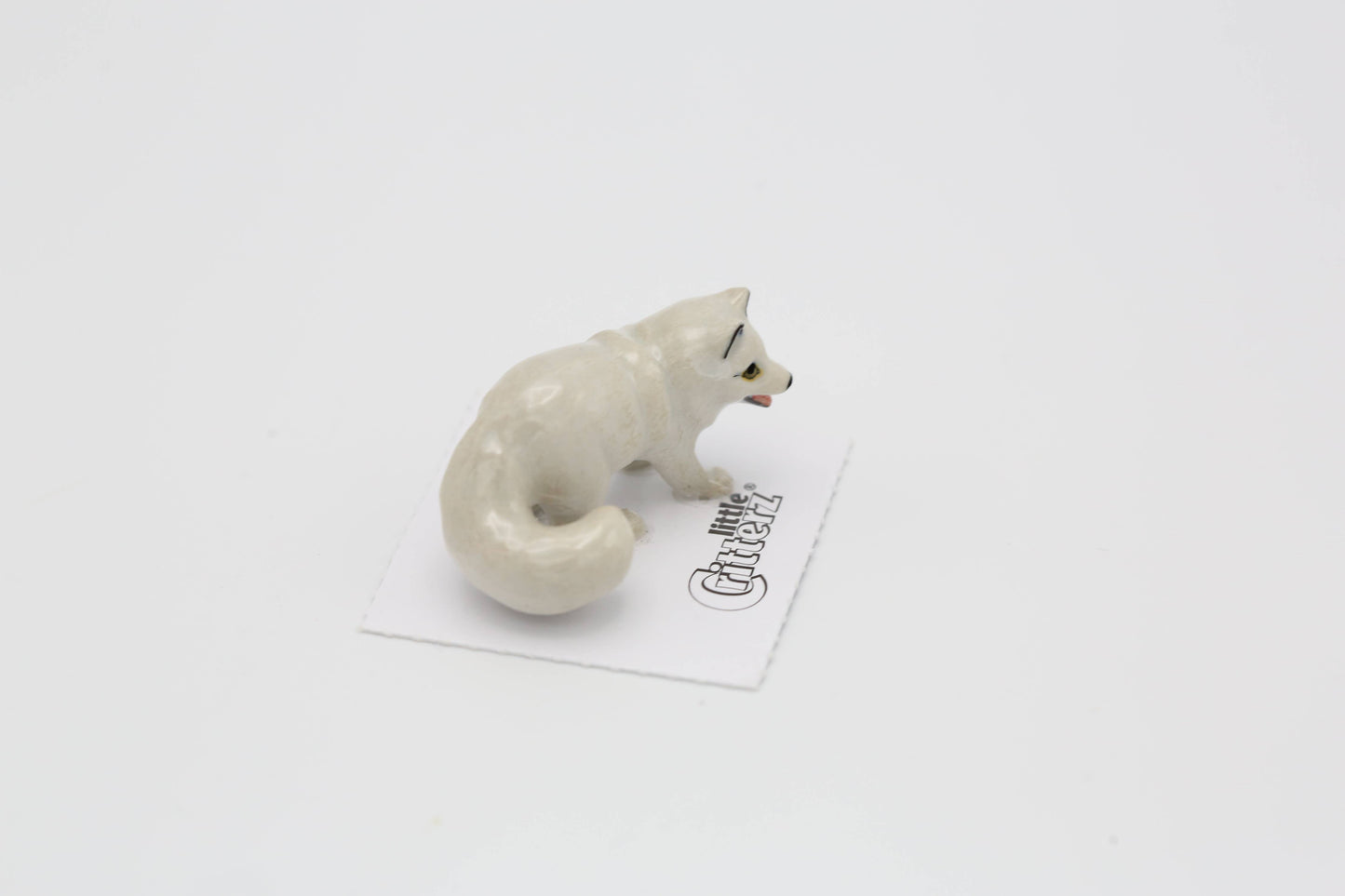 Blizzard Arctic Fox Porcelain Miniature