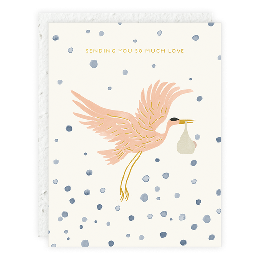 Sending You So Much Love - Baby Card: With cello sleeve