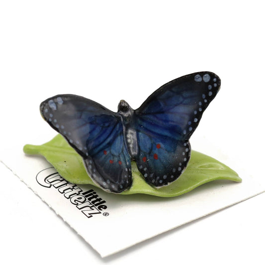 Venus Blue Morpho Butterfly Porcelain Miniature