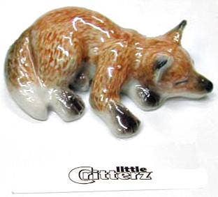 Sly Fox Pup Porcelain Miniature
