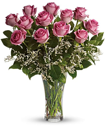 Dozen Long Stemmed Pink Roses