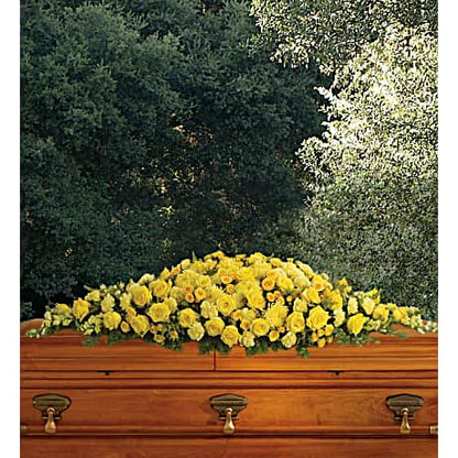 Golden Garden Casket Spray