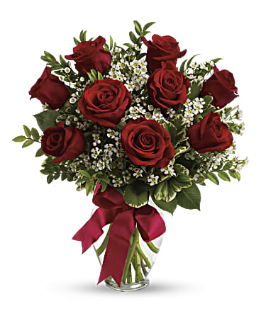 Thoughts of You Bouquet with Red Roses