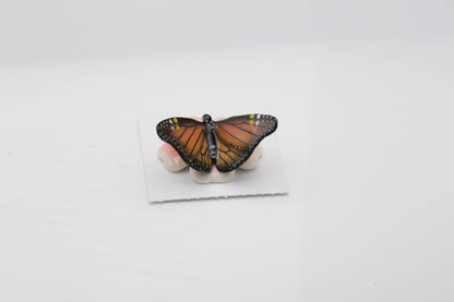 Milkweed Monarch Butterfly Porcelain Miniature