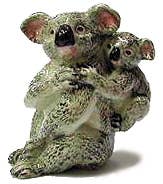 Koala Mother W/joey Northern Rose Porcelain Mini Figurine