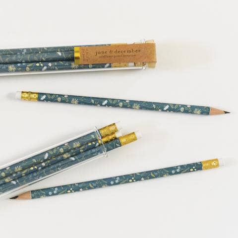 Wildflower Pencil Terrarium, Set Of 5 Pencils: 8" tall x 1" wide