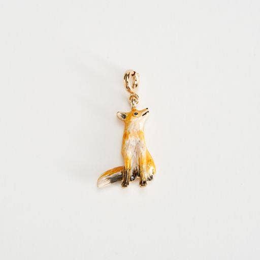 Enamel Fox Charm - Pouch